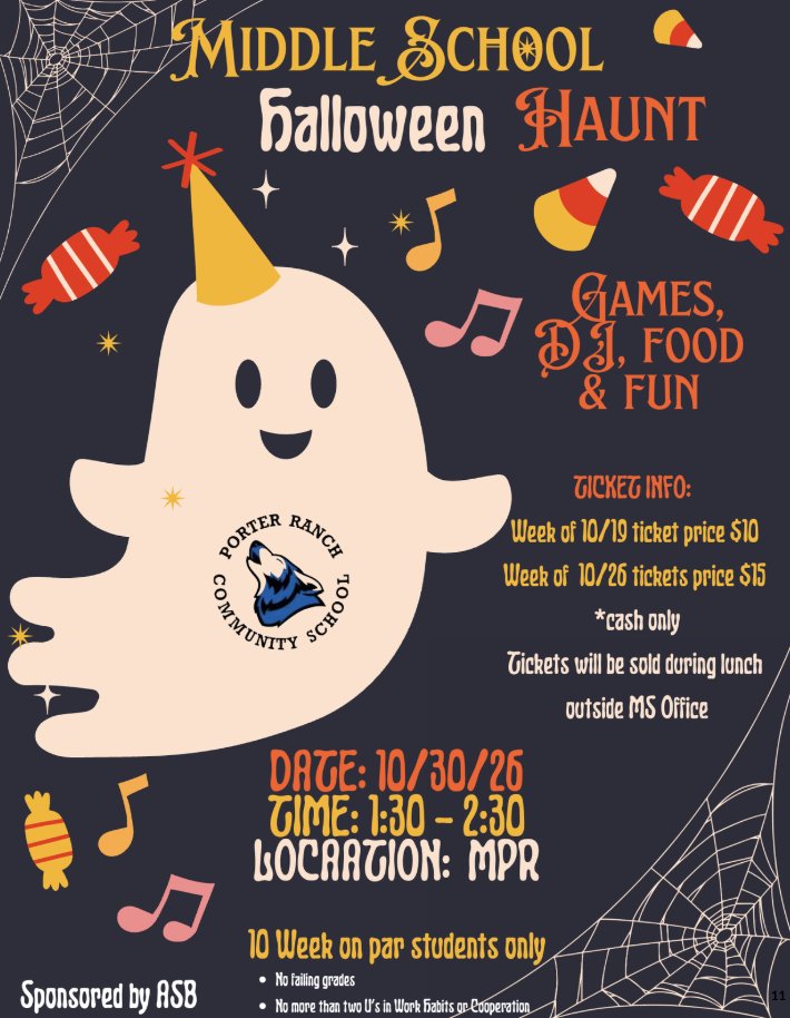 ASB MS Halloween Party
